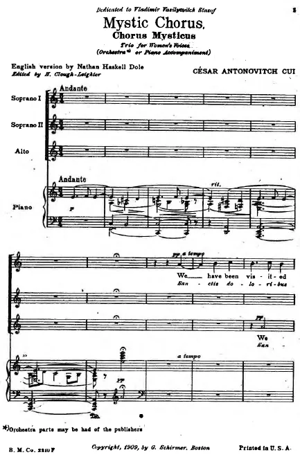First page of Chorus mysticus