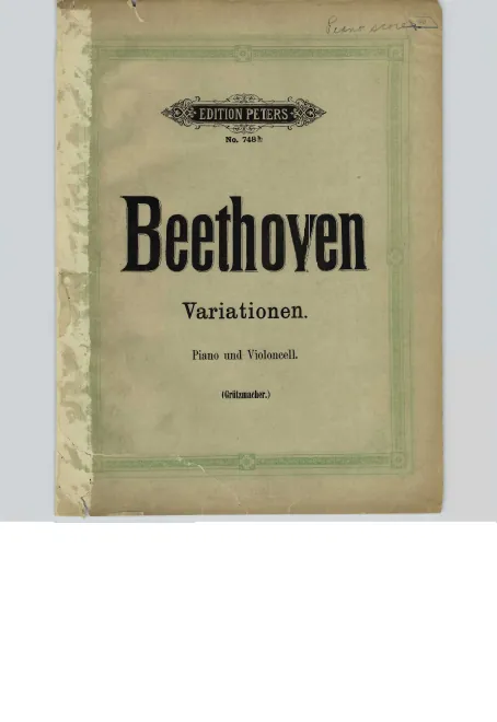 First page of Variationen für Piano und Violoncell