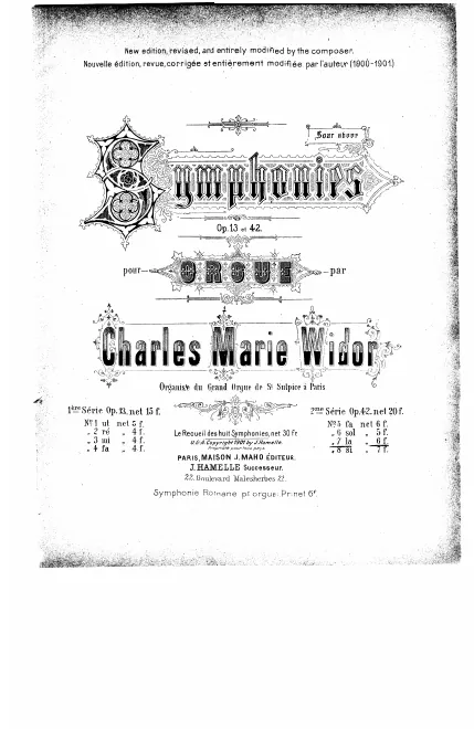 First page of Organ Symphony No.7