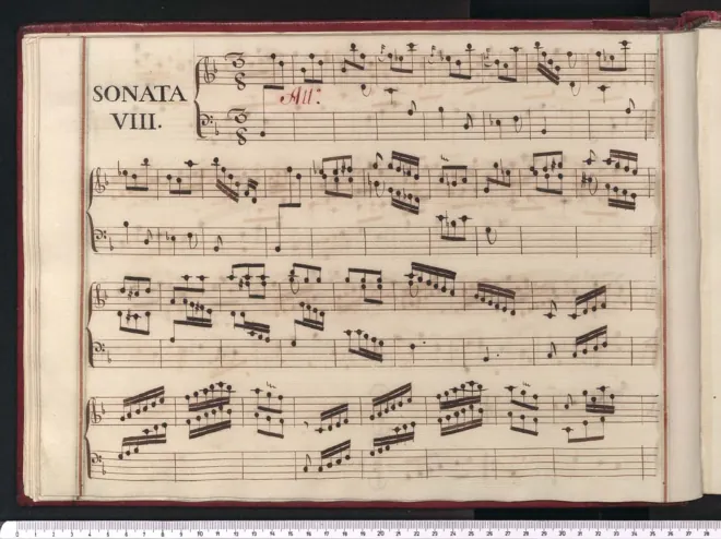 First page of Keyboard Sonata in B-flat major