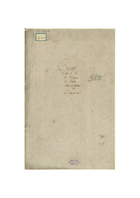 First page of Credo