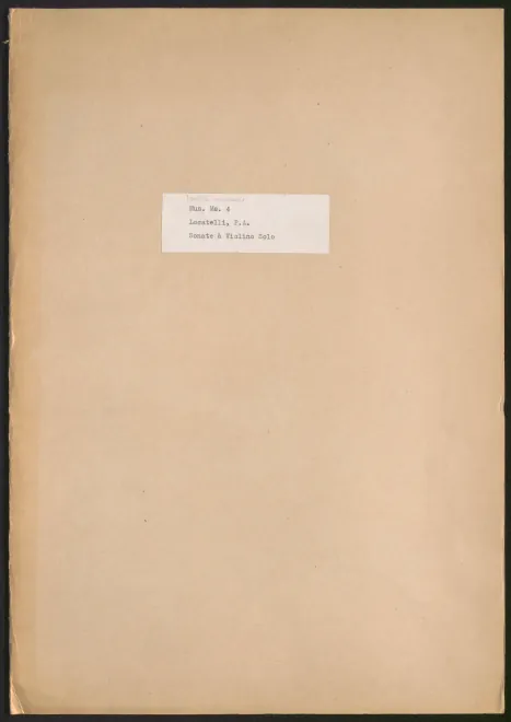 First page of Violin Sonata in G minor, D.5.9