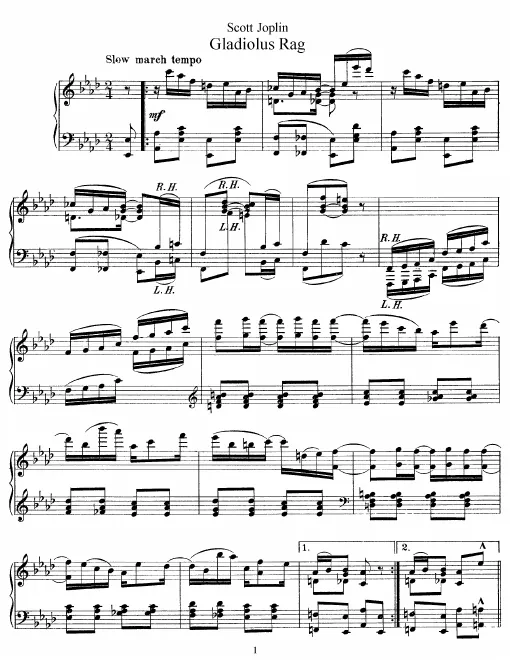 First page of Gladiolus Rag