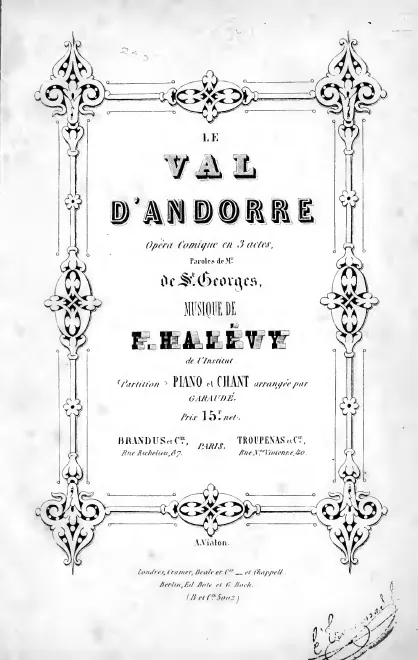 First page of Le val d'Andorre