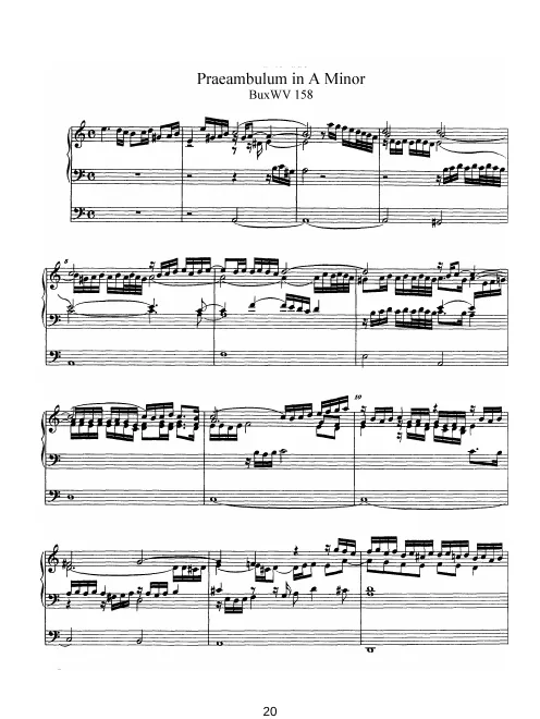 First page of Prelude in A minor
