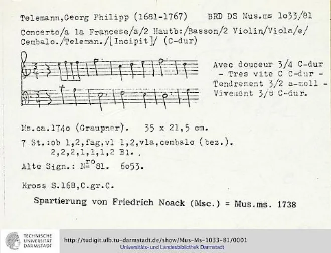 First page of Concerto for 2 Oboes and Bassoon