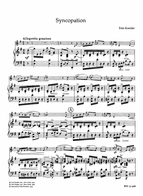First page of Syncopation