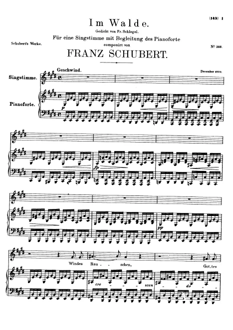 First page of Im Walde