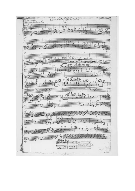 First page of Harpsichord Concerto in C minor