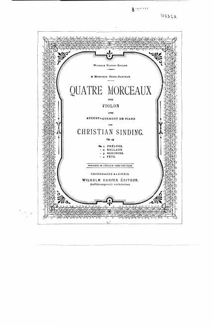 First page of 4 Morceaux