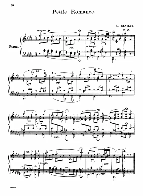 First page of Petite Romance