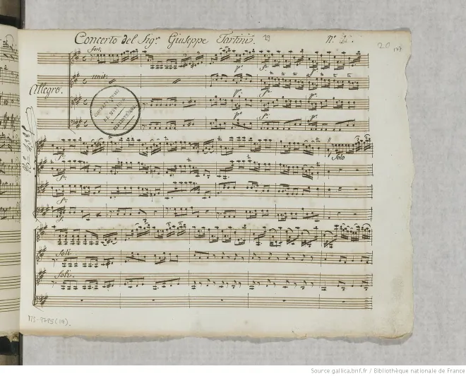 First page of Violin Concerto in A major
