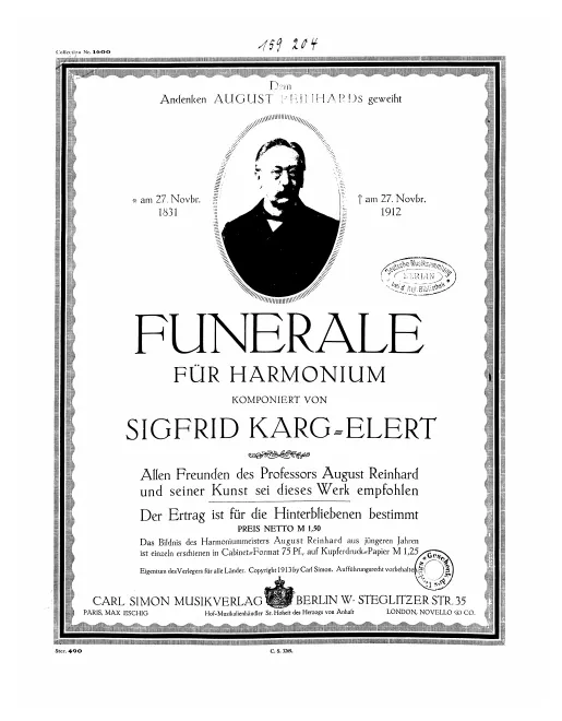 First page of Funerale