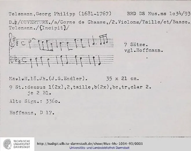 First page of Ouverture-Suite in D major