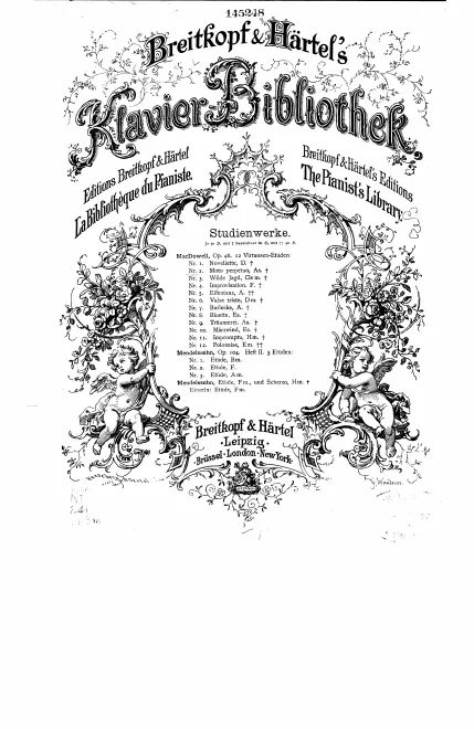 First page of 12 Virtuoso Etudes
