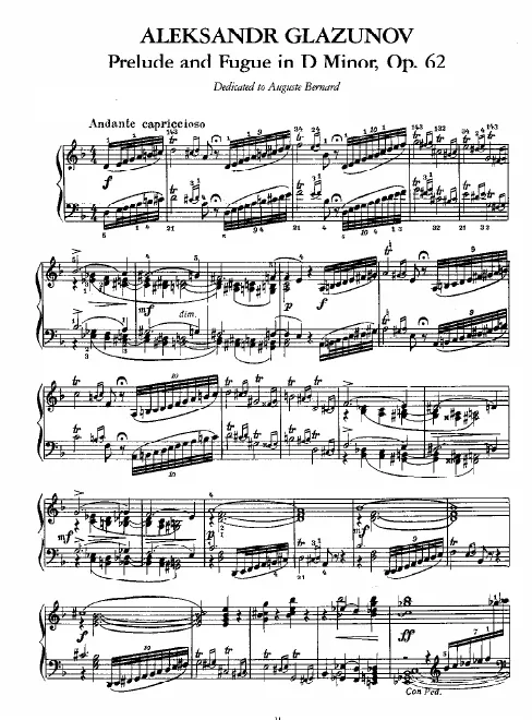 First page of Preliudiia e fuga dlia fortepiano