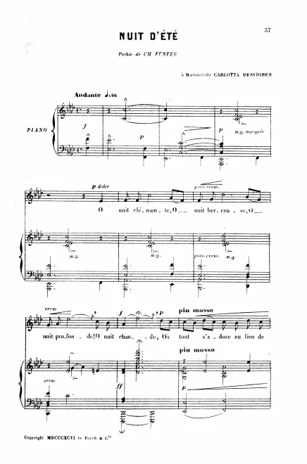 First page of Nuit d'été