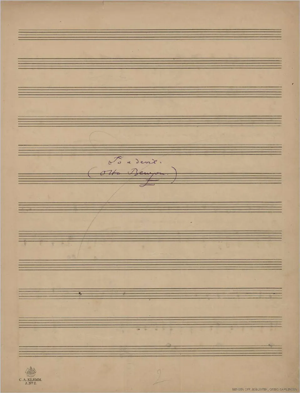 First page of To a Devil
