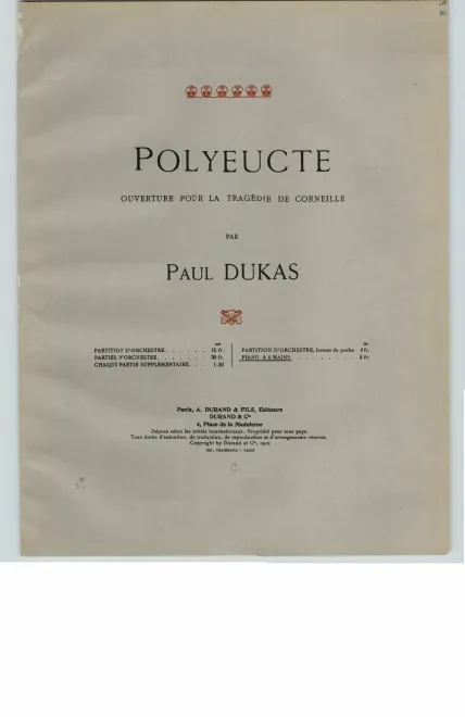 First page of Polyeucte