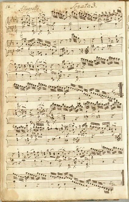 First page of Keyboard Sonata in A major
