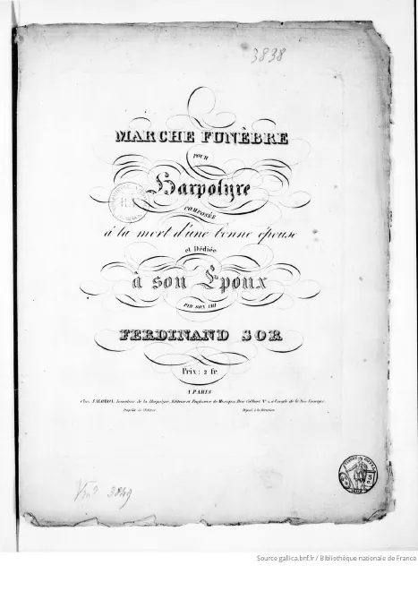 First page of Marche Funèbre pour Harpolyre