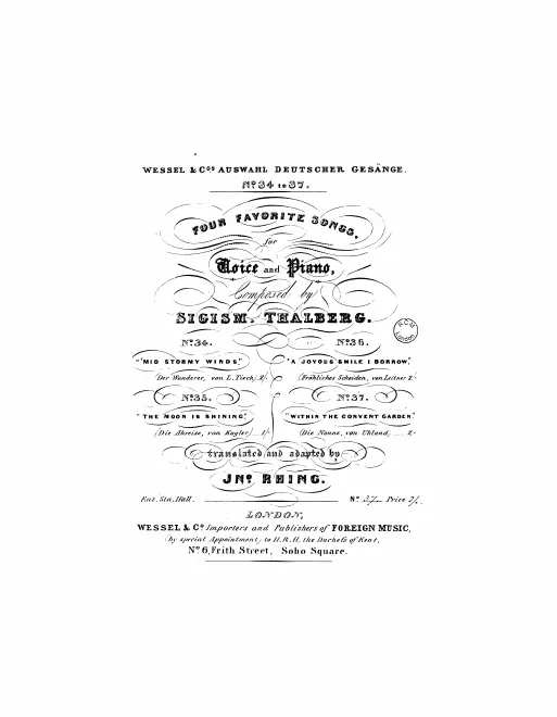 First page of Sechs deutsche lieder