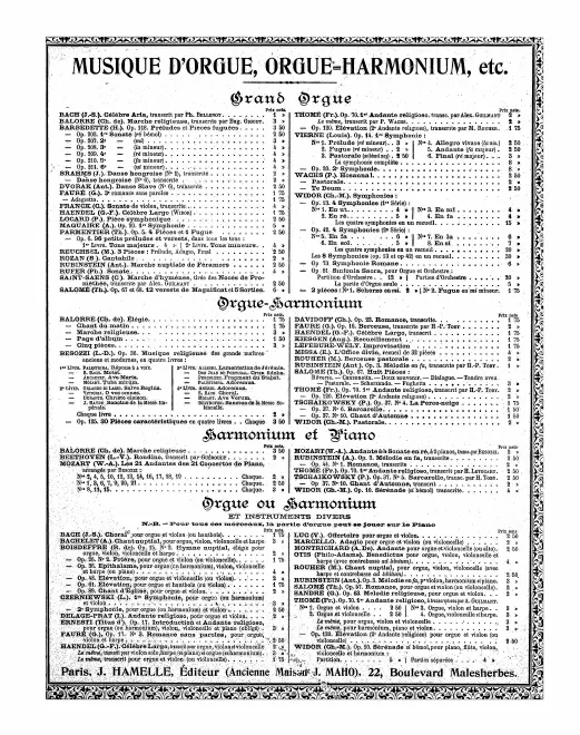 First page of Organ Symphony No.4