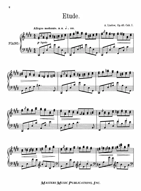 First page of Etude et 3 Preludes