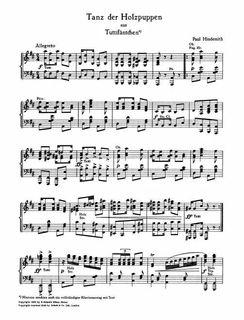 First page of Tuttifäntchen Suite