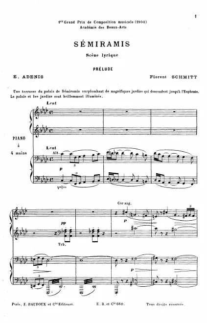 First page of Sémiramis