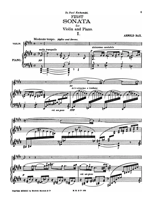 First page of Violin Sonata No.1