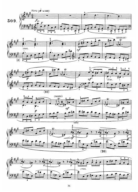 First page of Keyboard Sonata in A major