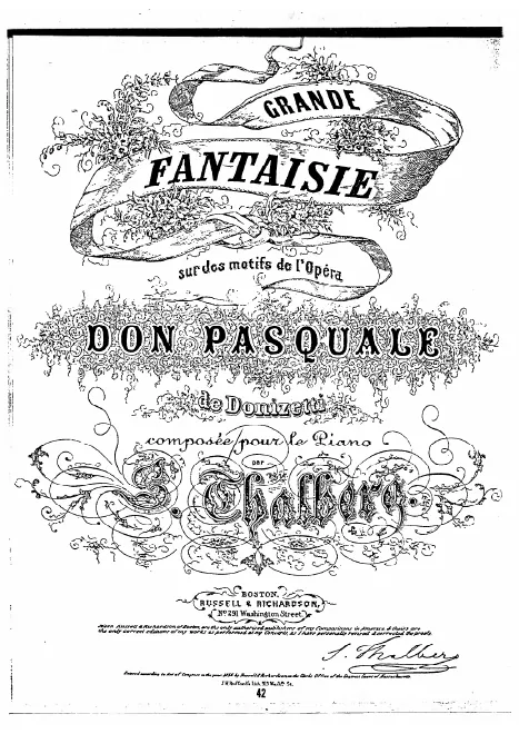 First page of Grande Fantaisie sur les motifs de l'Opéra Don Pasquale de Donizetti