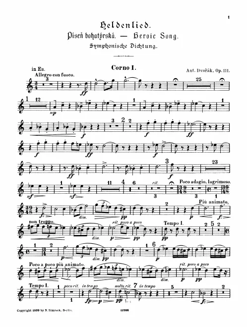 First page of A Hero's Song