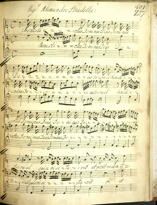First page of Benedictus Dominus Deus