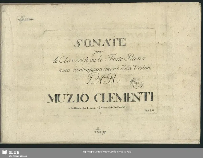 First page of 3 Sonatas and 3 Fugues
