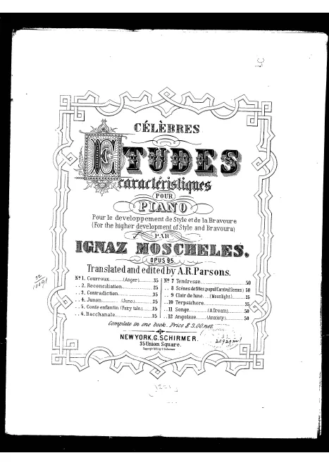 First page of 12 Études