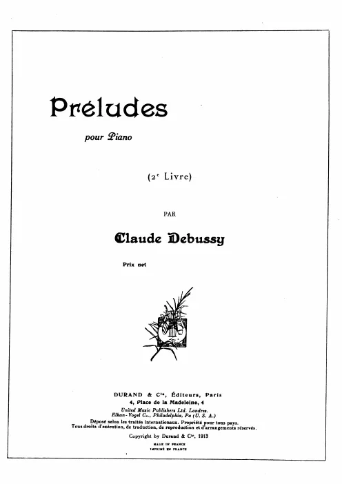 First page of Preludes (Deuxième livre)
