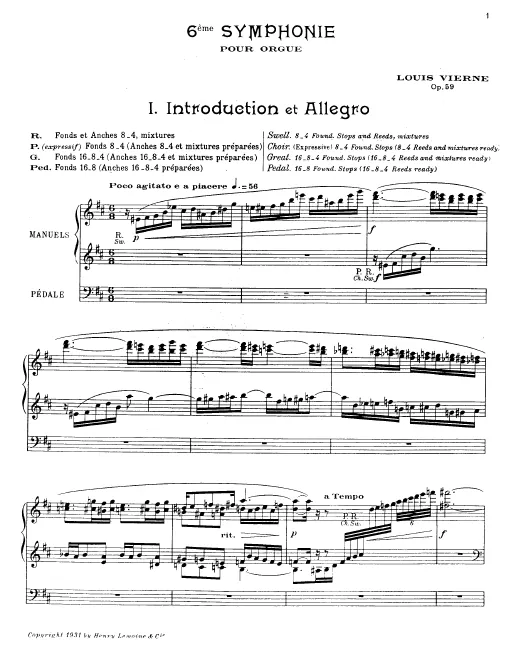 First page of Symphonie No.6