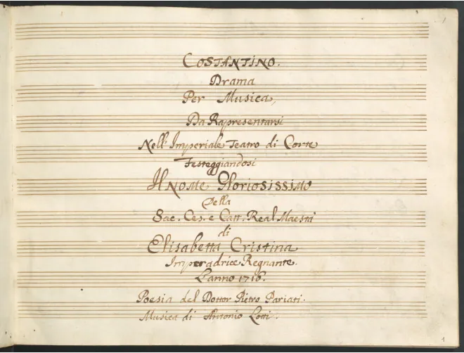 First page of Costantino