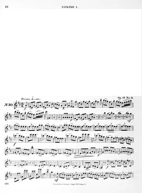 First page of String Quartet in D major
