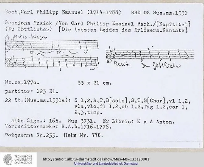 First page of Die letzten Leiden des Erlösers