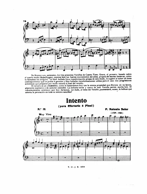 First page of Intento in C major