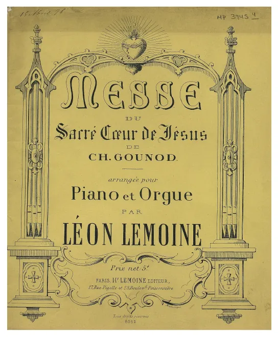 First page of Messe du Sacré-Coeur de Jésus