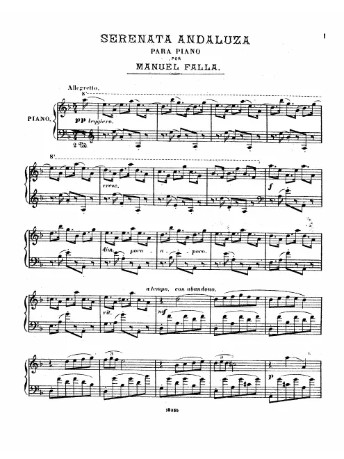 First page of Serenata andaluza