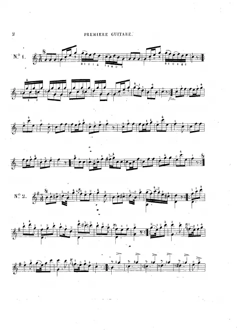 First page of 6 Valses faciles pour deux guitares