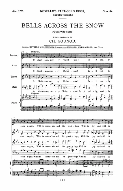 First page of Bells Across the Snow