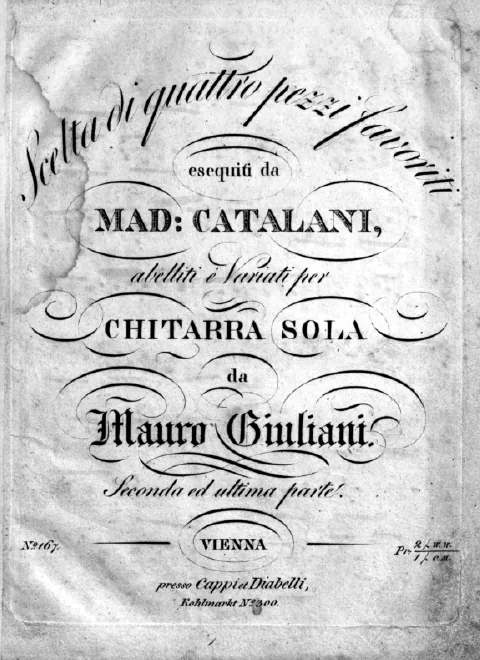 First page of Scelta di quattro pezzi favori