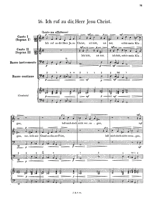 First page of Ich ruf zu dir, Herr Jesu Christ