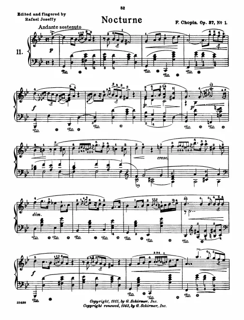 First page of Nocturnes